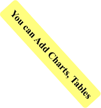 You can Add Charts, Tables